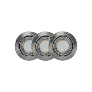 Set de spoturi de tavan de bază, incluzând. 3x GU10 5 W 2700 K, finisaj satinat, Ø 8 cm small 1