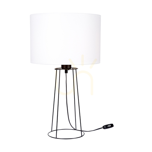 Verifica Lampa de masă Star, 1xE27, 25 W, negru/negru/alb, Ø 30 cm