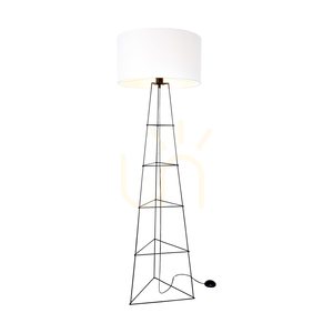 Lampa de podea Marlene 1xE27 60 W Negru/Negru/Alb Ø50 cm small 1
