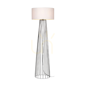 Lampa de podea Swan 1xE27 Max. 60 W Negru/Negru PVC/Alb Ø 50 cm small 1