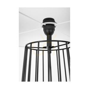 Lampa de podea Swan 1xE27 Max. 60 W Negru/Negru PVC/Alb Ø 50 cm small 2