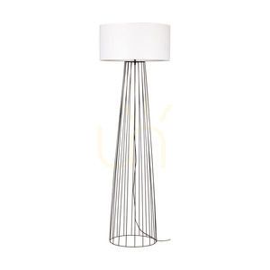 Lampa de podea Swan 1xE27 Max. 60 W Negru/Negru PVC/Alb Ø 50 cm small 0