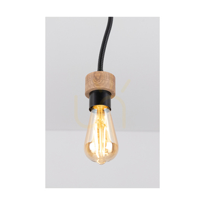 Lampa de tavan Allumer, 1xE27, Max. 25 W, stejar tratat cu ulei/metal negru, 11 cm small 3