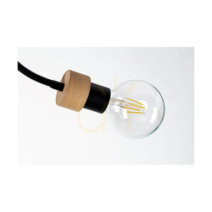 Lampa de tavan Allumer, 2xE27, Max. 25 W, stejar tratat cu ulei/metal negru, 29 cm small 2