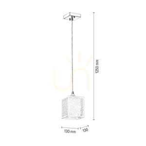 Lampa suspendată Anika, 1xE27, Max. 60 W, metal cromat/abat-jour din plastic alb, 13 cm small 2