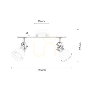 Lampa de tavan Anita, 2xGU10, Max. 50 W, metal negru/cromat, 16,5 cm small 4
