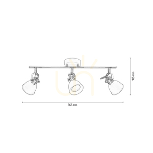 Lampa de tavan Anita, 3xGU10, Max. 50 W, metal negru/cromat, 56,5 cm small 4