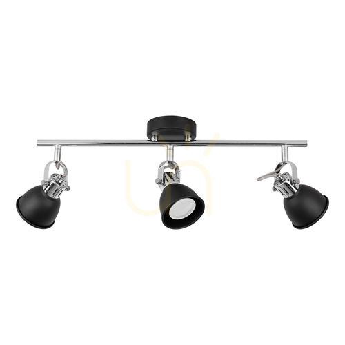 Verifica Lampa de tavan Anita, 3xGU10, Max. 50 W, metal negru/cromat, 56,5 cm
