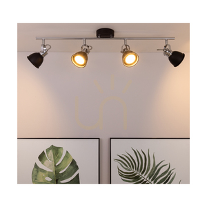 Lampa de tavan Anita, 4xGU10, Max. 50 W, metal negru/cromat, 78 cm small 3
