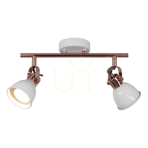 Lampa de tavan Anita, 2xGU10, Max. 50 W, cupru/metal alb, 39,5 cm small 1