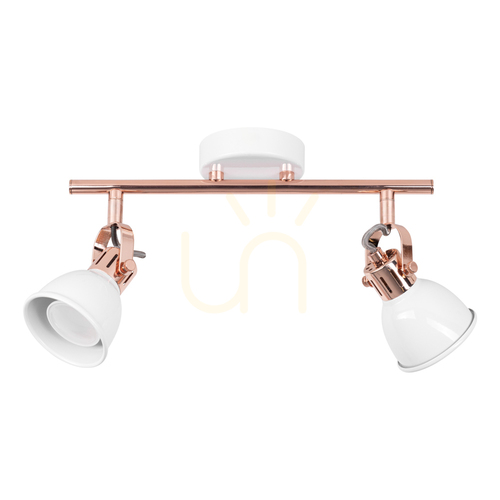 Verifica Lampa de tavan Anita, 2xGU10, Max. 50 W, cupru/metal alb, 39,5 cm