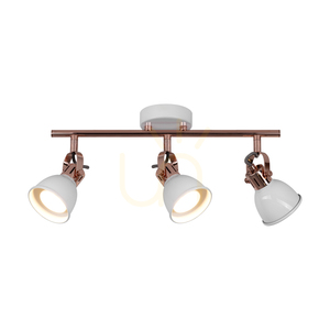 Lampa de tavan Anita, 3xGU10, Max. 50 W, cupru/metal alb, 56,5 cm small 1