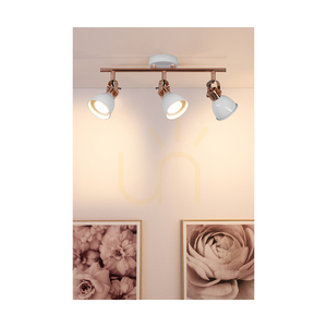 Lampa de tavan Anita, 3xGU10, Max. 50 W, cupru/metal alb, 56,5 cm small 3