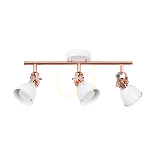 Verifica Lampa de tavan Anita, 3xGU10, Max. 50 W, cupru/metal alb, 56,5 cm