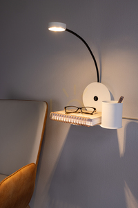 Aplică de perete Arles, include 1 bec LED de 3000K și 3W, metal alb/negru, Ø24 cm small 1
