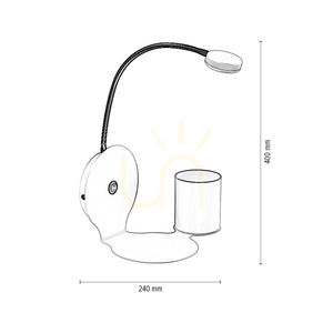 Aplică de perete Arles, include 1 bec LED de 3000K și 3W, metal alb/negru, Ø24 cm small 2