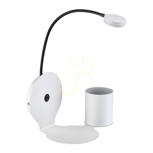 Aplică de perete Arles, include 1 bec LED de 3000K și 3W, metal alb/negru, Ø24 cm small 0