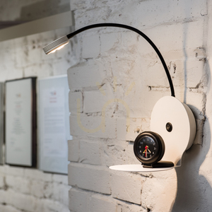 Aplică de perete Arles, include 1 bec LED de 3000K și 3W, metal alb/negru, Ø15 cm small 1