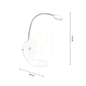 Aplică de perete Arles, include 1 bec LED de 3000K și 3W, metal alb/negru, Ø15 cm small 2