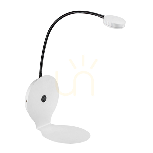 Verifica Aplică de perete Arles, include 1 bec LED de 3000K și 3W, metal alb/negru, Ø15 cm