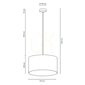 Lampa suspendată Asseto, 1xE27, Max. 60 W, stejar uleiat/antracit, cablu împletit/gri, abajur Ø 50 cm small 2