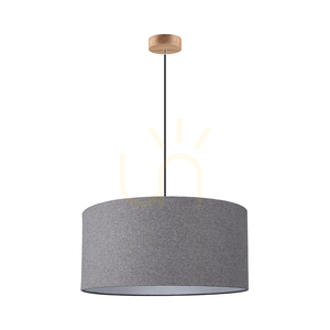 Lampa suspendată Asseto, 1xE27, Max. 60 W, stejar uleiat/antracit, cablu împletit/gri, abajur Ø 50 cm small 0