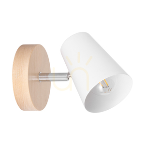 Aplică de perete Astrid 1xE14 Max. 40 W, mesteacăn/metal cromat/metal alb, abajur de 17 cm small 0