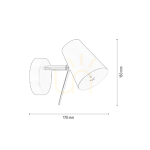 Aplică de perete Astrid 1xE14 Max. 40 W, metal alb, 17 cm small 2