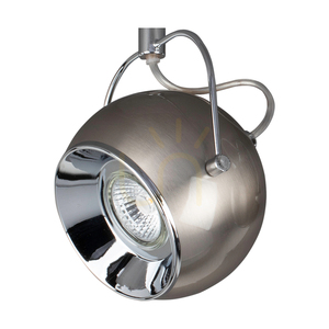 Lampă de tavan din beton cu formă sferică (inclusă). 3x LED GU10, maxim. 5 W, gri beton/metal satinat, 41 cm small 1