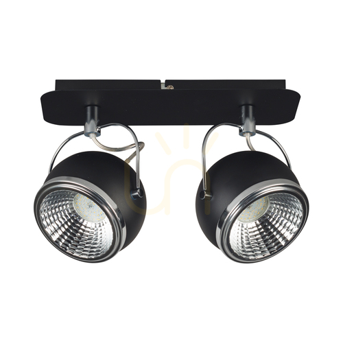 Verifica Lampă de tavan sferică, include 2 LED-uri GU10, maxim. 6 W, metal negru, 29,5 cm