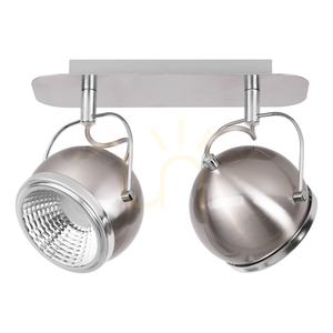 Lampă de tavan sferică, include 2 LED-uri GU10, maxim. 6 W, metal satinat, 29,5 cm small 0