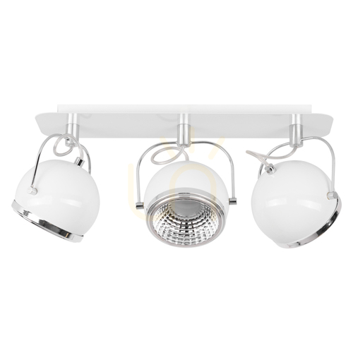 Verifica Lampă de tavan sferică, include 3 becuri LED GU10, Max. 6 W, metal alb, 42 cm