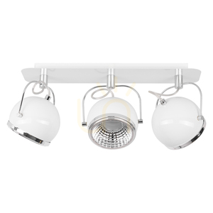 Lampă de tavan sferică, include 3 becuri LED GU10, Max. 6 W, metal alb, 42 cm small 0