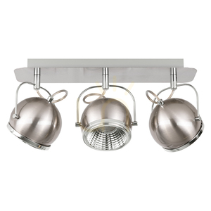 Lampă de tavan sferică, include 3 LED-uri GU10, maxim. 6 W, metal satinat, 42 cm small 0
