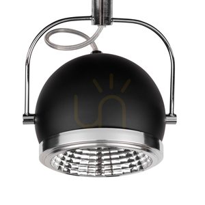 Lampă de tavan sferică, include 4 LED-uri GU10, maxim. 6 W, metal negru, 26 cm small 2