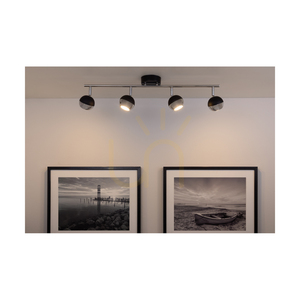 Lampa de tavan Bianca, 4xGU10, Max. 50 W, metal negru/cromat, 69 cm small 3