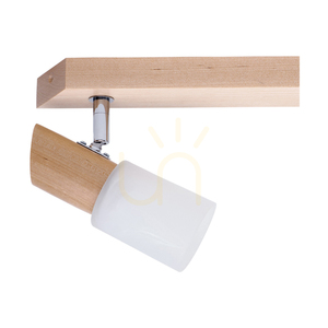 Lampa de tavan Birgit, 2xE14, Max. 40 W, mesteacăn/metal cromat/abat-jour din sticlă de alabastru, 39 cm small 1