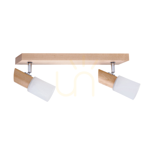 Verifica Lampa de tavan Birgit, 2xE14, Max. 40 W, mesteacăn/metal cromat/abat-jour din sticlă de alabastru, 39 cm