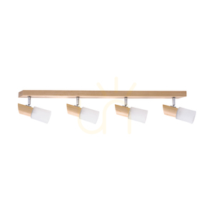 Lampa de tavan Birgit, 4xE14, Max. 40 W, mesteacăn/metal cromat/abat-jour din sticlă de alabastru, 77 cm small 0
