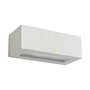 Aplică de perete cu bloc, 1xE27 max.. 40 W, beton alb/sticlă mată, 31 cm small 0