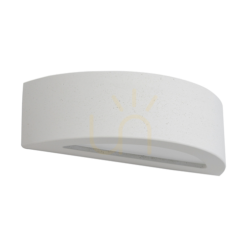 Verifica Aplică de perete cu bloc, 1xE27 max.. 40 W, beton alb/sticlă mată, 35,5 cm