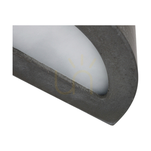 Aplică de perete cu bloc, 1xE27 max.. 40 W, gri beton/sticlă mată, 35,5 cm small 1