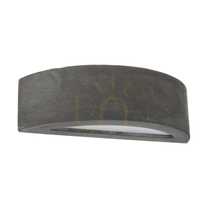 Aplică de perete cu bloc, 1xE27 max.. 40 W, gri beton/sticlă mată, 35,5 cm small 0