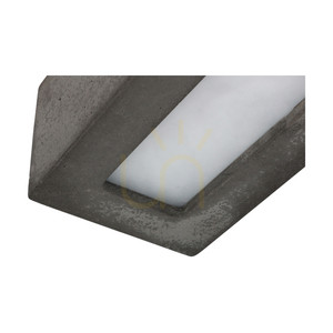 Aplică de perete cu bloc, 1xE27 max.. 40 W, gri beton/sticlă mată, 31 cm small 1