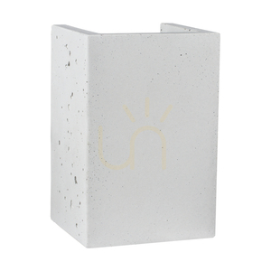 Aplică de perete tip „Block”, 2xGU10, Max. 6 W, beton alb, 10 cm small 0