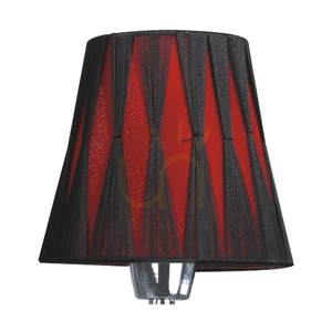 Candelabru Borgia, 9xE14, Max. 40 W, metal cromat/abat-jour roșu și negru, Ø 74 cm small 1