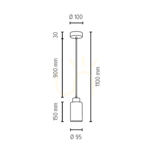 Lampa suspendată Bosco, 1xE27, Max. 60 W, mesteacăn/cablu din PVC transparent/abat-jour din sticlă albă, Ø 10 cm small 2