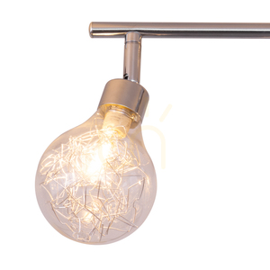 Lampă de tavan, 3 becuri G9, Max. 28 W, metal cromat/abat-jour din sticlă transparentă, 58 cm small 1