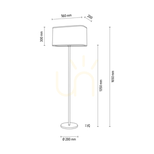 Lampa de podea Cadre, 1xE27, Max. 40 W, metal cromat / cablu din PVC transparent / abajur gri, 56 cm small 2
