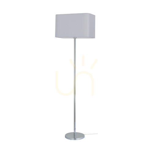 Verifica Lampa de podea Cadre, 1xE27, Max. 40 W, metal cromat / cablu din PVC transparent / abajur gri, 56 cm